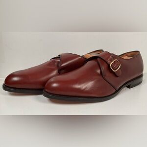 Allen Edmonds Garner Monk Strap Loafers 15 D USA Made Burnished Calf Skin